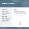 image:imageMoen Annex Brushed Nickel Shower Slidebar and Shower Hose System Trim Valve Required TS3661NHBNMatte Black