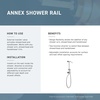 image:imageMoen Annex Brushed Nickel Shower Slidebar and Shower Hose System Trim Valve Required TS3661NHBNOil Rubbed Bronze