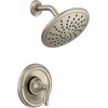image:imageMoen Brantford Brushed Nickel PosiTemp Shower Trim Kit with 8Inch EcoPerformance Rainshower and Traditional Handle Valve Required T2252EPBN