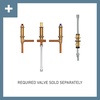 image:imageMoen Brantford brushed Nickel TwoHandle Deck Mount Roman Tub Faucet Trim Kit with Single Function Handshower Valve Required T924BNChrome