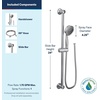 image:imageMoen Brushed Nickel High Single Function Pressure Handheld Showerhead with 69InchLong Hose and 24Inch Slide Bar 3668EPBNChrome