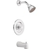 image:imageMoen Chrome Chateau Tub and EcoPerformance Shower Trim Featuring Showerhead Shower Knob and Tub Spout Valve Required T471EPPack of 1