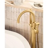 image:imageMoen Cia Brushed Gold One Handle Freestanding Floor Mount Tub Filler with Handshower 615BGBrushed Nickel