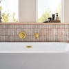 image:imageMoen Cia Brushed Gold Single Handle Wall Mount Tub Filler High Flow Tub Faucet with 10 Spout Reach WT6221BGBrushed Gold