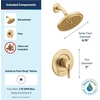 image:imageMoen Cia T2262EPBL PosiTemp Rain Shower 1Handle with EcoPerformance Shower Only Faucet Trim Kit Valve RequiredBrushed Gold