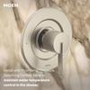 image:imageMoen Cia T2262EPBL PosiTemp Rain Shower 1Handle with EcoPerformance Shower Only Faucet Trim Kit Valve RequiredBrushed Nickel