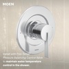 image:imageMoen Cia T2262EPBL PosiTemp Rain Shower 1Handle with EcoPerformance Shower Only Faucet Trim Kit Valve RequiredChrome