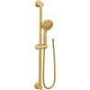 image:imageMoen EcoPerformance Chrome FourFunction Removable Handheld Showerhead with 69InchLong Hose and WallMounted Slide Bar 3667EPBrushed Gold