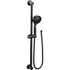 image:imageMoen EcoPerformance Chrome FourFunction Removable Handheld Showerhead with 69InchLong Hose and WallMounted Slide Bar 3667EPMatte Black