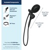 image:imageMoen Engage Matte Black 25 GPM Handheld Showerhead and Rain Shower 2in1 Combo Featuring Magnetic Docking System and Metal Hose 26009BLMatte Black