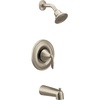 image:imageMoen Eva Chrome PosiTemp Tub and Shower Trim Kit Valve Required T2133Brushed Nickel
