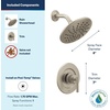 image:imageMoen Gibson Chrome PosiTemp Pressure Balancing Modern Shower Trim with 8Inch Rain Shower Head Valve Required T3002EPBrushed Nickel