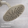 image:imageMoen Gibson Chrome PosiTemp Pressure Balancing Modern Shower Trim with 8Inch Rain Shower Head Valve Required T3002EPBrushed Nickel
