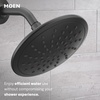 image:imageMoen Gibson Chrome PosiTemp Pressure Balancing Modern Shower Trim with 8Inch Rain Shower Head Valve Required T3002EPMatte Black