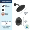 image:imageMoen Gibson Chrome PosiTemp Pressure Balancing Modern Shower Trim with 8Inch Rain Shower Head Valve Required T3002EPMatte Black