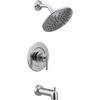 image:imageMoen Gibson Chrome PosiTemp Pressure Balancing Modern Tub and Shower Trim with 8Inch Rainshower Valve Required T3003EPChrome