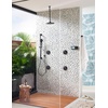 image:imageMoen Mosaic Matte Black Round TwoFunction Body Spray Valve Required TS1422BL