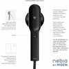 image:imageMoen N207H0BL Spa Shower Handheld Matte Black 1 Setting 15 GPM 59 Hose Easy Install