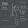 image:imageMoen N214R0BLC Spa Shower Rainshower Matte BlackChromeChromeWhite