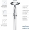 image:imageMoen N214R0BLC Spa Shower Rainshower Matte BlackChromeChromeWhite