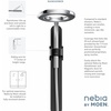 image:imageMoen N214R0BLC Spa Shower Rainshower Matte BlackChromeMatte BlackChrome