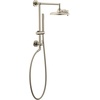 image:imageMoen S110BL ArrisPremium 14Inch Rainshower Straight Shower Arm and Flange for Overhead Shower head 212 Inch Square Matte BlackBrushed Nickel