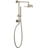 image:imageMoen S110BL ArrisPremium 14Inch Rainshower Straight Shower Arm and Flange for Overhead Shower head 212 Inch Square Matte BlackBrushed Nickel