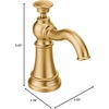 image:imageMoen S3945SRS Traditional Deck Mounted Kitchen Soap Dispenser with Above the Sink Refillable Bottle Spot Resist StainlessBrushed Gold