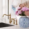 image:imageMoen S3945SRS Traditional Deck Mounted Kitchen Soap Dispenser with Above the Sink Refillable Bottle Spot Resist StainlessBrushed Gold
