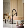 image:imageMoen S3945SRS Traditional Deck Mounted Kitchen Soap Dispenser with Above the Sink Refillable Bottle Spot Resist StainlessOil Rubbed Bronze