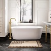 image:imageMoen S44507BG Colinet OneHandle Traditional Freestanding Floor Mount Tub Filler with Handshower Brushed GoldBrushed Gold