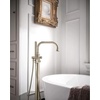 image:imageMoen S44507BG Colinet OneHandle Traditional Freestanding Floor Mount Tub Filler with Handshower Brushed GoldMatte Black