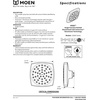 image:imageMoen S6365NL Voss 6 SingleFunction Rainshower Showerhead with Immersion Technology Polished NickelChrome