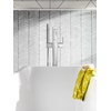 image:imageMoen S905BN 90 Degree OneHandle Freestanding Floor Mount Tub Filler with Handshower Brushed NickelBrushed Nickel