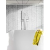 image:imageMoen S905BN 90 Degree OneHandle Freestanding Floor Mount Tub Filler with Handshower Brushed NickelChrome