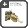 image:imageMoen T4292BL Align Volume Control Valve Trim Kit Valve Required Matte BlackBrushed Nickel
