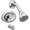 image:imageMoen TL2369EP Chateau SingleHandle PosiTemp EcoPerformance Tub and Shower Trim Kit Valve Required Chrome Showerhead Lever Handle and Tub Spout IncludedChrome