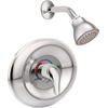 image:imageMoen TL2369EP Chateau SingleHandle PosiTemp EcoPerformance Tub and Shower Trim Kit Valve Required Chrome Showerhead Lever Handle and Tub Spout IncludedChrome