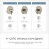 image:imageMoen UTS2611BL Doux MCORE 3Series 2Handle Shower Trim with Integrated Transfer Valve Valve Required Matte BlackBrushed Nickel