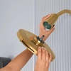 image:imageMoen Verso Brushed Gold Adjustable 9 Diameter EcoPerformance 175gpm Spray Head Rainshower 220R3EPBGBrushed Gold
