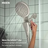 image:imageMoen Verso Chrome Round Rain Shower Head and Detachable Handshower Combination with Magnetix Docking System and 60inch Metal Hose 220C2Spot Resist Nickel