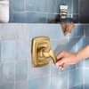 image:imageMoen Voss Brushed Gold PosiTemp Pressure Balancing EcoPerformance Shower Trim Kit Valve Required T2692EPBG