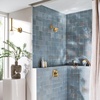 image:imageMoen Voss Brushed Gold PosiTemp Pressure Balancing EcoPerformance Shower Trim Kit Valve Required T2692EPBG