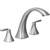 image:imageMoen Voss Chrome TwoHandle Deck Mount Roman Tub Faucet Trim Kit Valve Required T693Chrome
