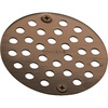 image:imageMoen 102763WR 4Inch ScrewIn Shower Strainer Drain Cover Wrought IronOil Rubbed Bronze