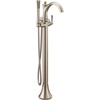 image:imageMoen 655 Wynford OneHandle Freestanding Floor Mount Tub Filler with Handshower Includes Interchangeable Handle ChromeBrushed Nickel