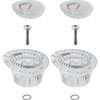 image:imageMoen 96797 Chateau Collection Replacement Tub and Shower Faucet Knob Handle Kit Chrome and White InsertPack of 2