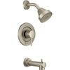 image:imageMoen Align Brushed Gold EcoPerformance Pressure Balancing Modern Tub and Shower Trim Kit with Showerhead Lever Handle and Tub Spout Valve Required T2193EPBGBrushed Nickel