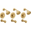 image:imageMoen Align Brushed Gold PosiTemp Pressure Balancing Modern Shower Trim Kit Featuring Showerhead Lever Handle and Tub Spout Valve Required T2193BGPack of 3