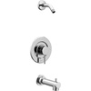image:imageMoen Align Brushed Nickel PosiTemp Pressure Balancing Modern Tub and Shower Trim Kit without Showerhead Valve Required T2193NHBNChrome